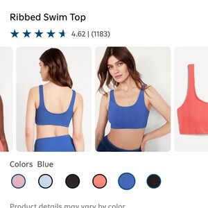 NWT Old Navy Blue Textured Swim Top XL